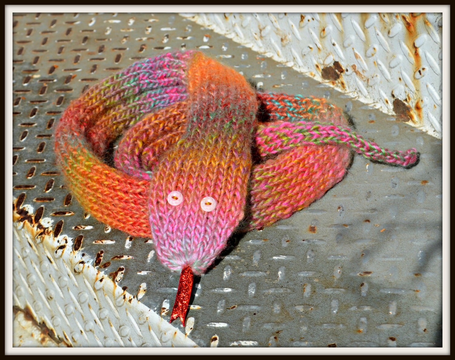 Snake Scarf Rainbow Snake multicolored long snake scarf quirky