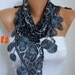 ON SALE - Gray Leopard Scarf Women Scarf Cowl Scarf with Lace Edge - fatwoman