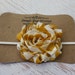 Mustard and Cream Shabby Chiffon Flower Headband or Hair clip