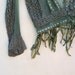 forest meadow spring green ribbon crochet unique ooak designer uk karen millen tiny xs teen cardigan shrug bride