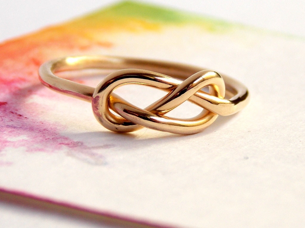 Infinity Knot Ring 14K Goldfilled ring golden ring love