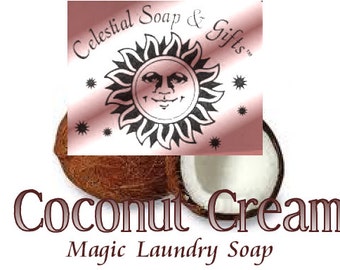 Coconut Cream 2 pounds 12 oz Natural VEGAN Laundry Soap Powder Bag. - 40-80 LOADS Gross Wt. 44 oz. Detergent