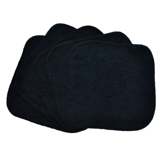 Baby Washcloths Black 10 Pack by TopsyTurvyDiaperCake on Etsy