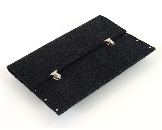 13 MacBook PRO sleeve black case synthetic felt briefcase cover ...