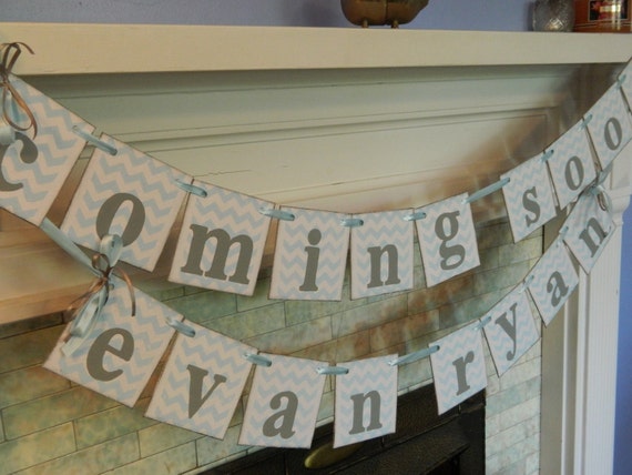 BABY Shower Decor/ Coming Soon Baby Banner by anyoccasionbanners