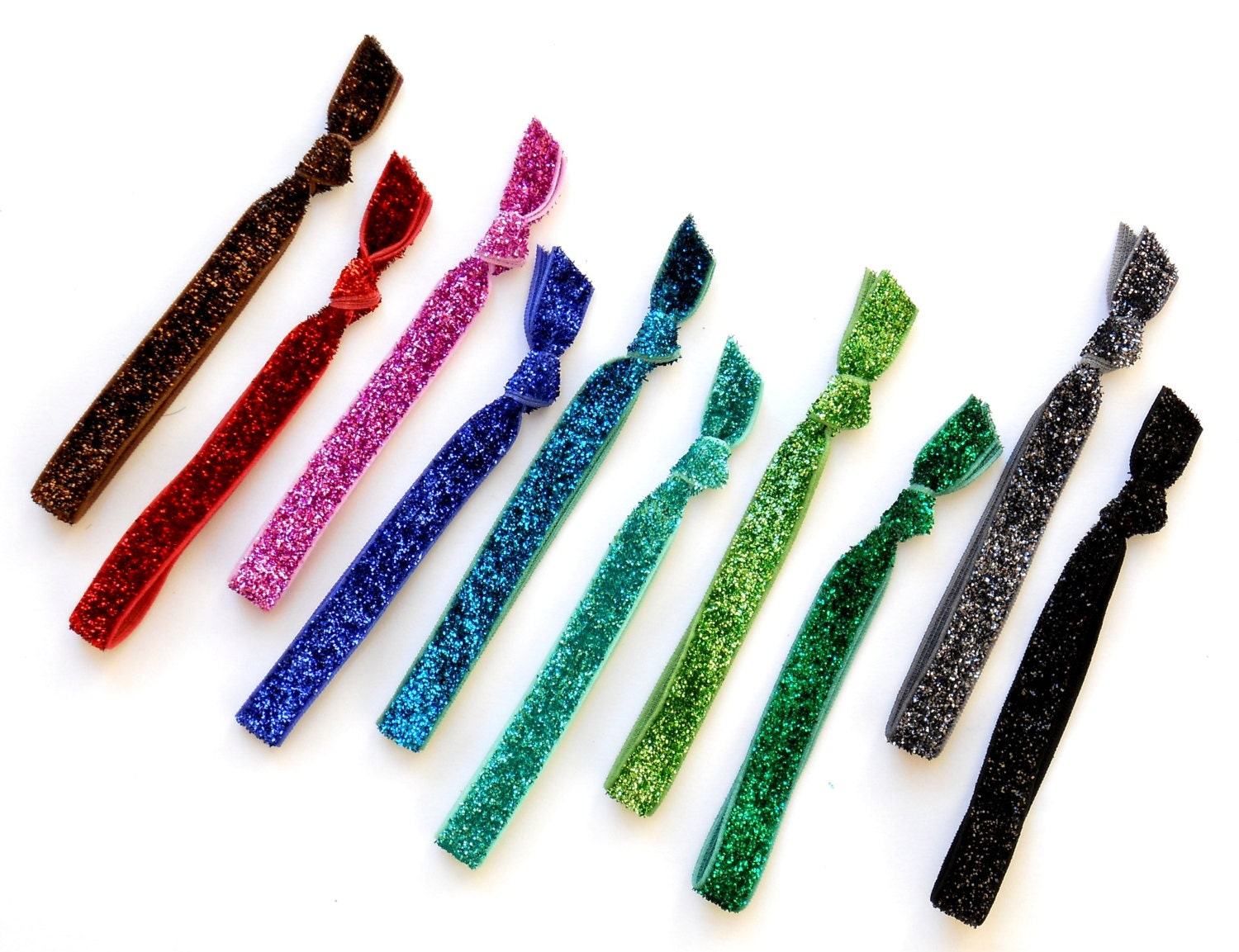 Sparkle 10 Comfort Elastic Hair Ties / Bands / by lizziestarr