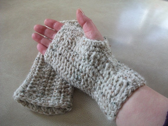 Small Crochet Fingerless Mittens/Gloves in by UniquelyYourDesigns