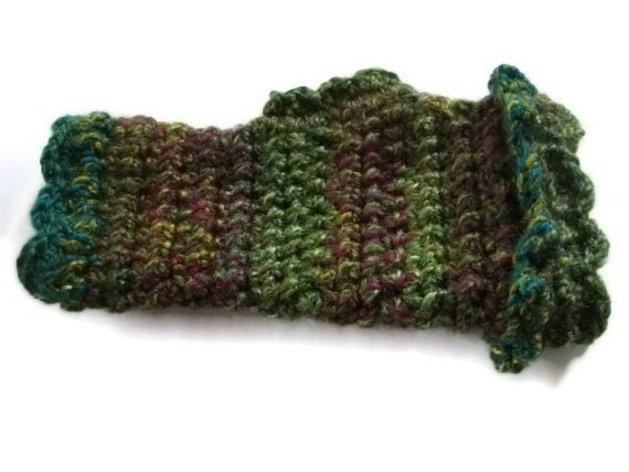 Crochet PATTERN for Ruffled Fingerless by UniquelyYourDesigns