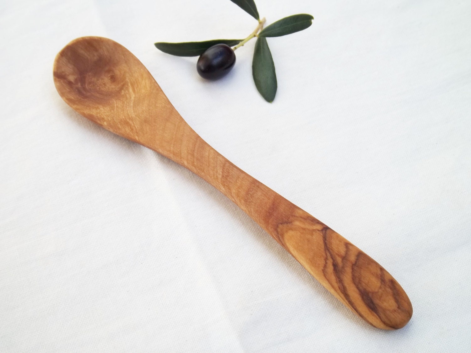 Olive Wood small coffee spoon / Wooden sugar spoon by ZitounaWood