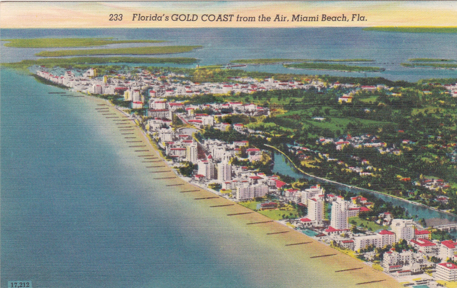 Florida's Gold Coast from the Air Miami Beach FL