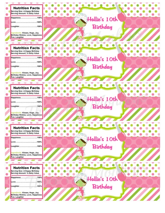 Spa Water Bottle Labels -DIY Printables Il_570xn