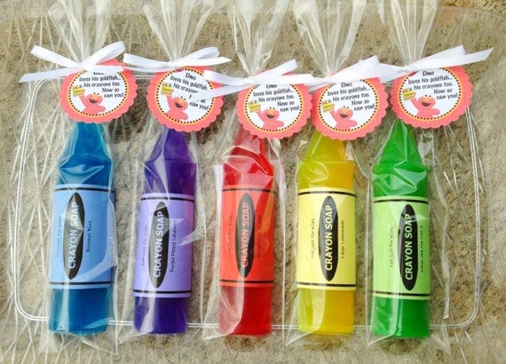 10 CRAYON SOAPS (soaps only) - Crayon Birthday Favors, Crayon Soap, Teacher Appreciation Soap, Crayola Soap Favor, Kindergarten Present Il_570xn