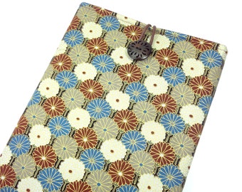 Kindle Case Sleeve for Kindle paper white Cover, Kobo Glo or other eReader - Kimono cotton fabric chrysanthemum