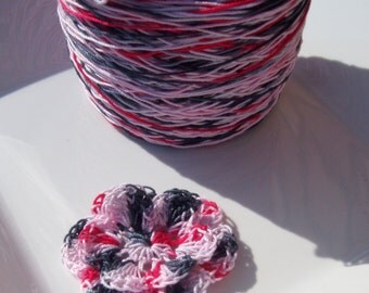 Crochet Cotton - Size 10 - Hand Dyed - Cupid II - Large Project Size - 150, 200, 250 or 300 Yards