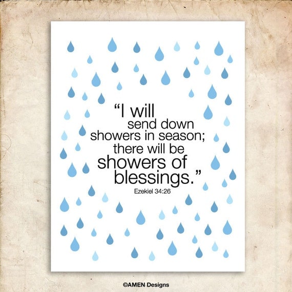 Ezekiel 3426. Showers of blessing. 8x10 DIY Printable