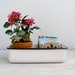 Vintage Enamel cookware, Farmhouse kitchen utensil, baking dish, Rustic container , Mid century kitchen decor, Table organizer