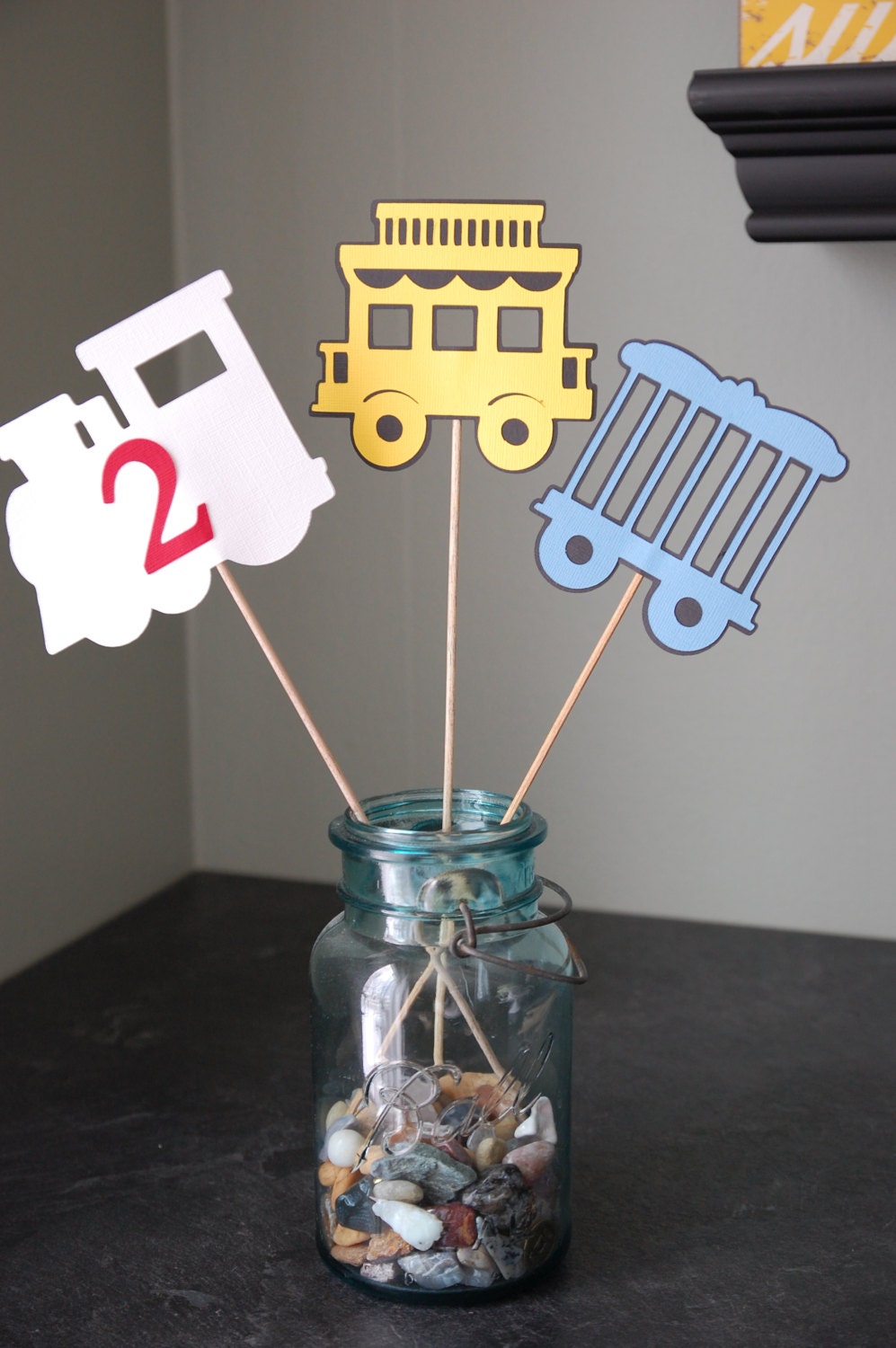 Train Centerpieces Train Birthday Party Train Baby Shower