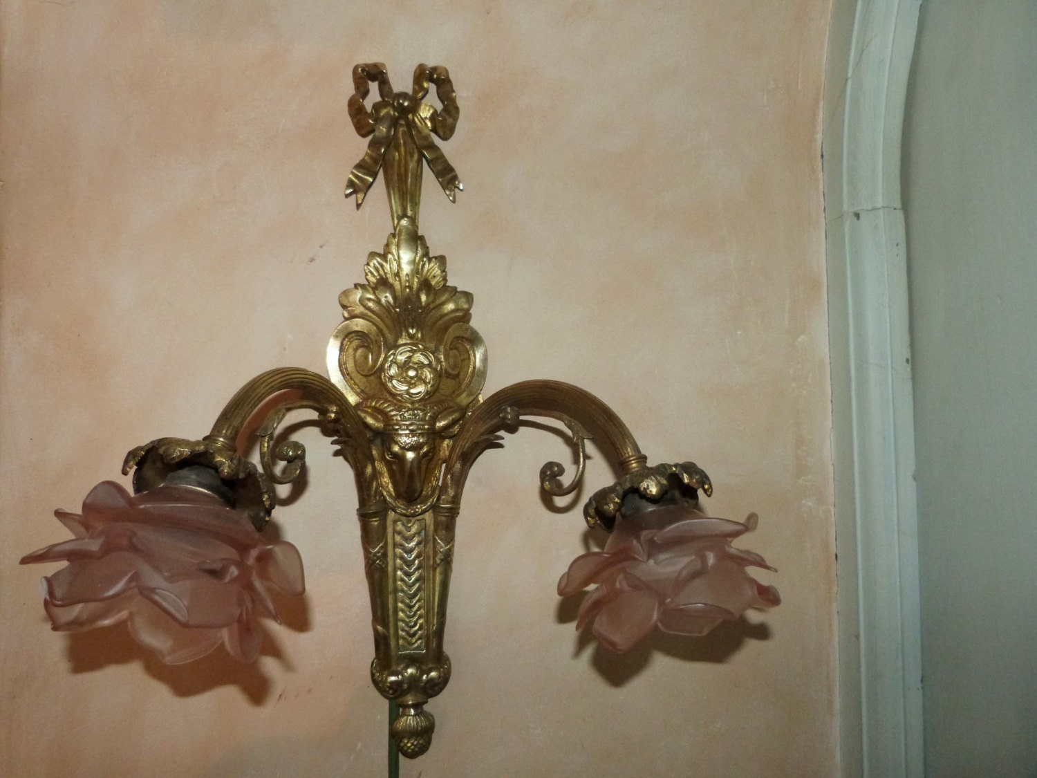 Antique French bronze wall sconce light by MyFrenchAntiqueShop