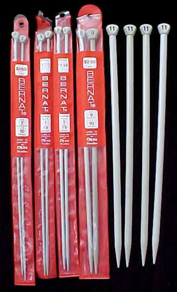 Lot of 12 BERNAT / AERO 10 Knitting Needles in