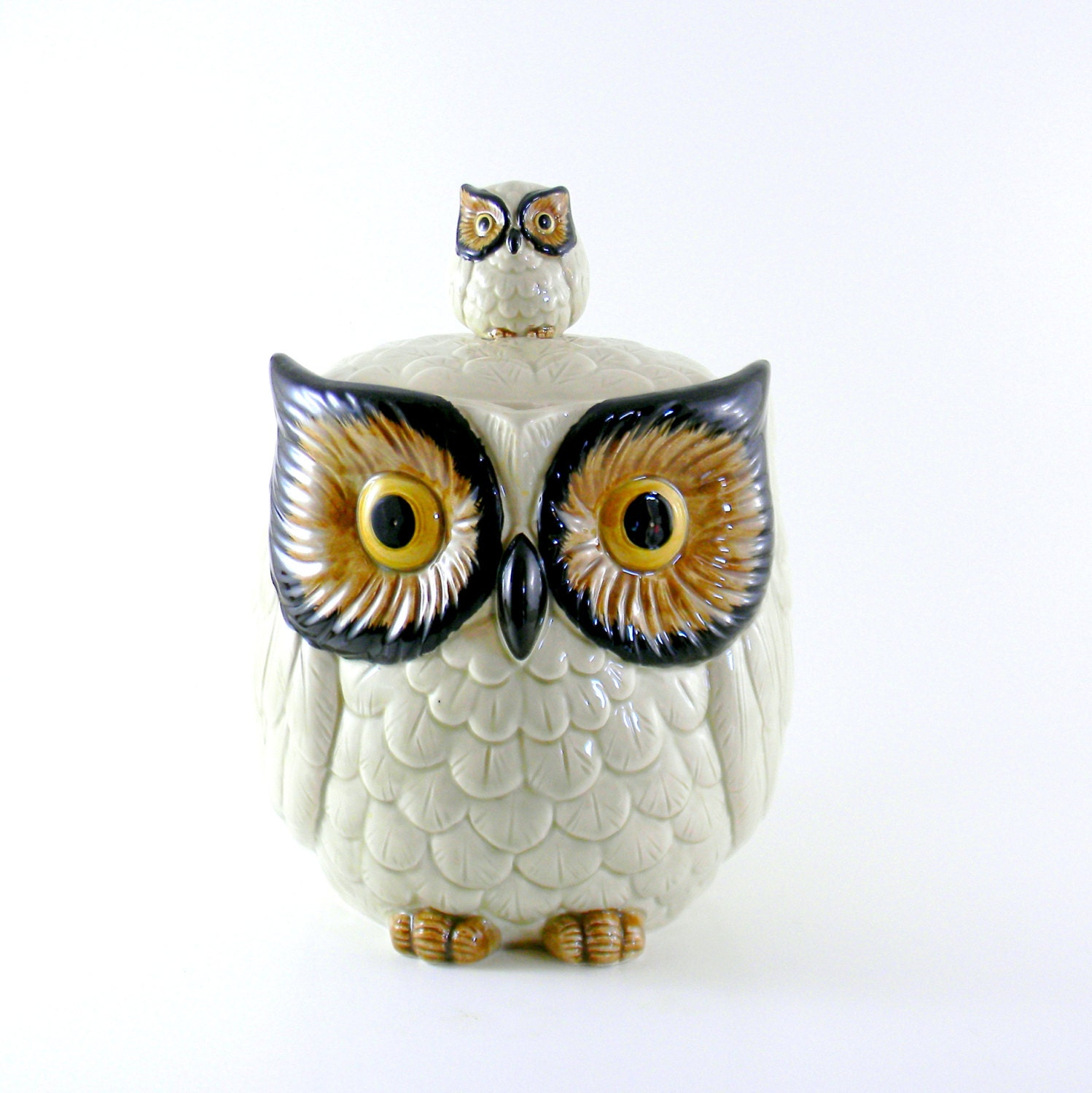 Owl Canisters owl cookie jar vintage 1960s large otagiri woodland canister Owl Canisters owl cookie jar vintage 1960s large otagiri woodland canister