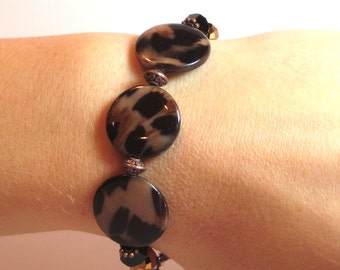 Leopard - COPPER Interchangeable Beaded Watch Band