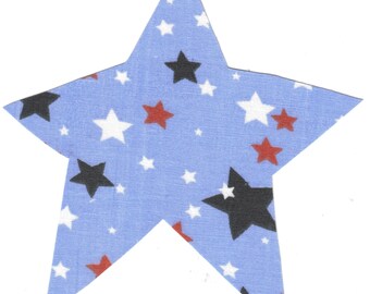 Large Patriotic Star Fabric Iron On Applique