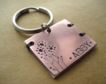 Handmade Copper Pet Id Tag, Handstamped, Copper, Aluminum, Aluminum Backer, Unique Pet Id