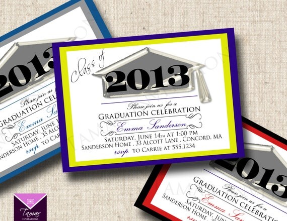 Printable Graduation Announcement Invitation Il_570xn