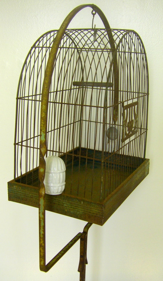 Items Similar To Vintage Bird Cage With Original Stand By Hendryx On Etsy 2986