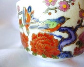 Vintage Tea Cup with Bullfinch Birds Japanese Gilded
