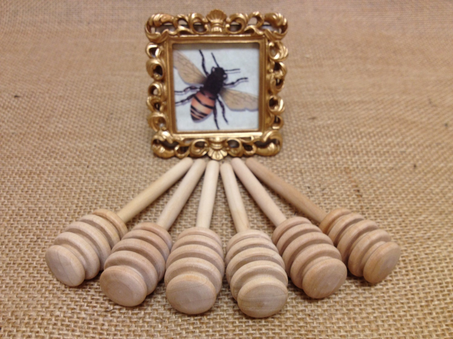 1 Qty 4 inch wood mini honey dippers