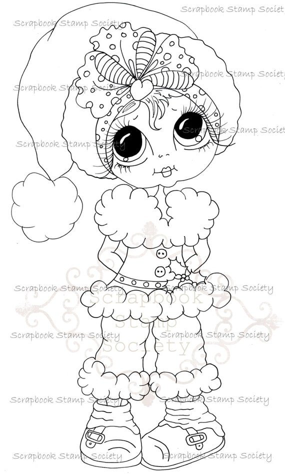 INSTANT DOWNLOAD Digital Digi Stamps Big Eye Big Head Dolls Messy Bessy IMG833 My Besties By Sherri Baldy