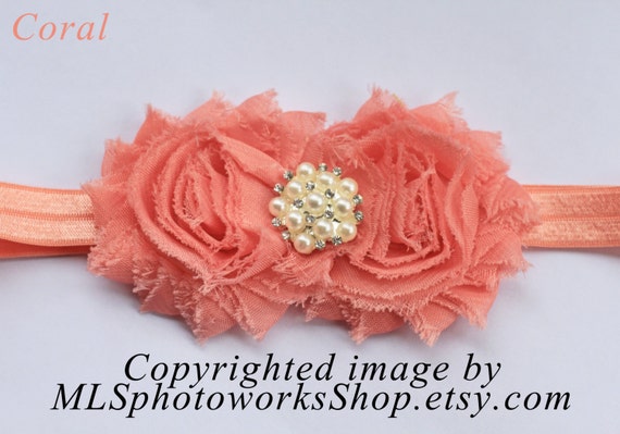 wholesale coral baby headband shabby flower headband hair baby coral and pearl rhinestone shabby chic hair bow wholesale coral baby headband shabby flower headband hair baby coral and pearl rhinestone shabby chic hair bow