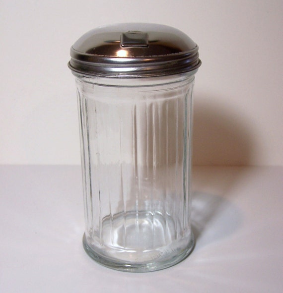 Retro Sugar Dispenser Vintage Diner Style Glass