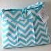 Large Pleated Diaper Bag in Girly Blue Chevron