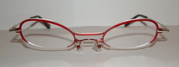 Anime red frame clear rounded lens cosplay costume glasses