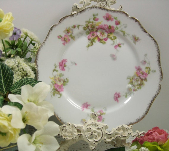 Limoges Floral Plate by Wm Guerin Co France