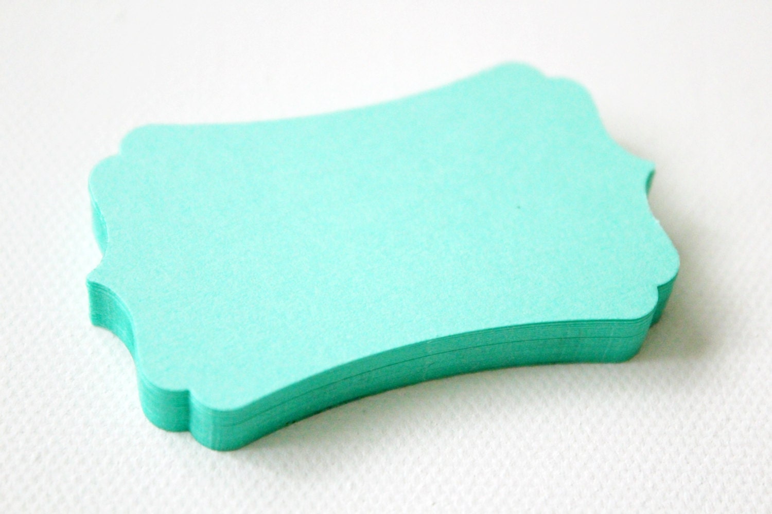 25 Bright MINT GREEN Bracket Labels Gift Tag Escort Cards