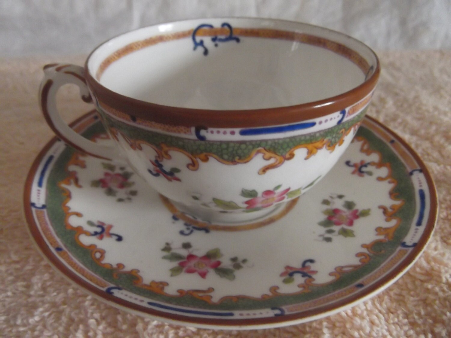 Antique coalport tea cup and saucer Broadway by TheVintageToyDepot