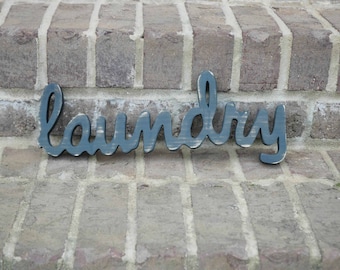 Laundry Sign, Laundry Room Decor, Wood Laundry Sign Cut Out