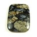 46mm x 30mm Green Ice Jasper Natural Gemstone Pendant - Puffed Flat Rectangle, Flat Back, Semiprecious Focal Bead, Black, Green, Blue