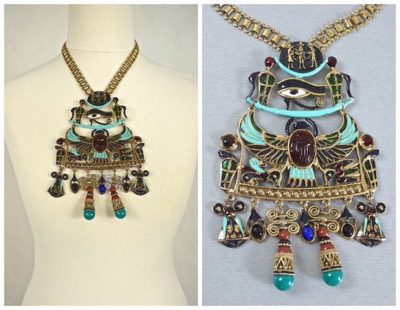 Vintage Diorios Egyptian Revival Necklace