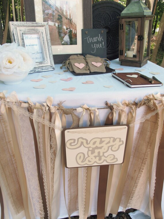 SALE Ribbon Table Garland Custom Table Skirt