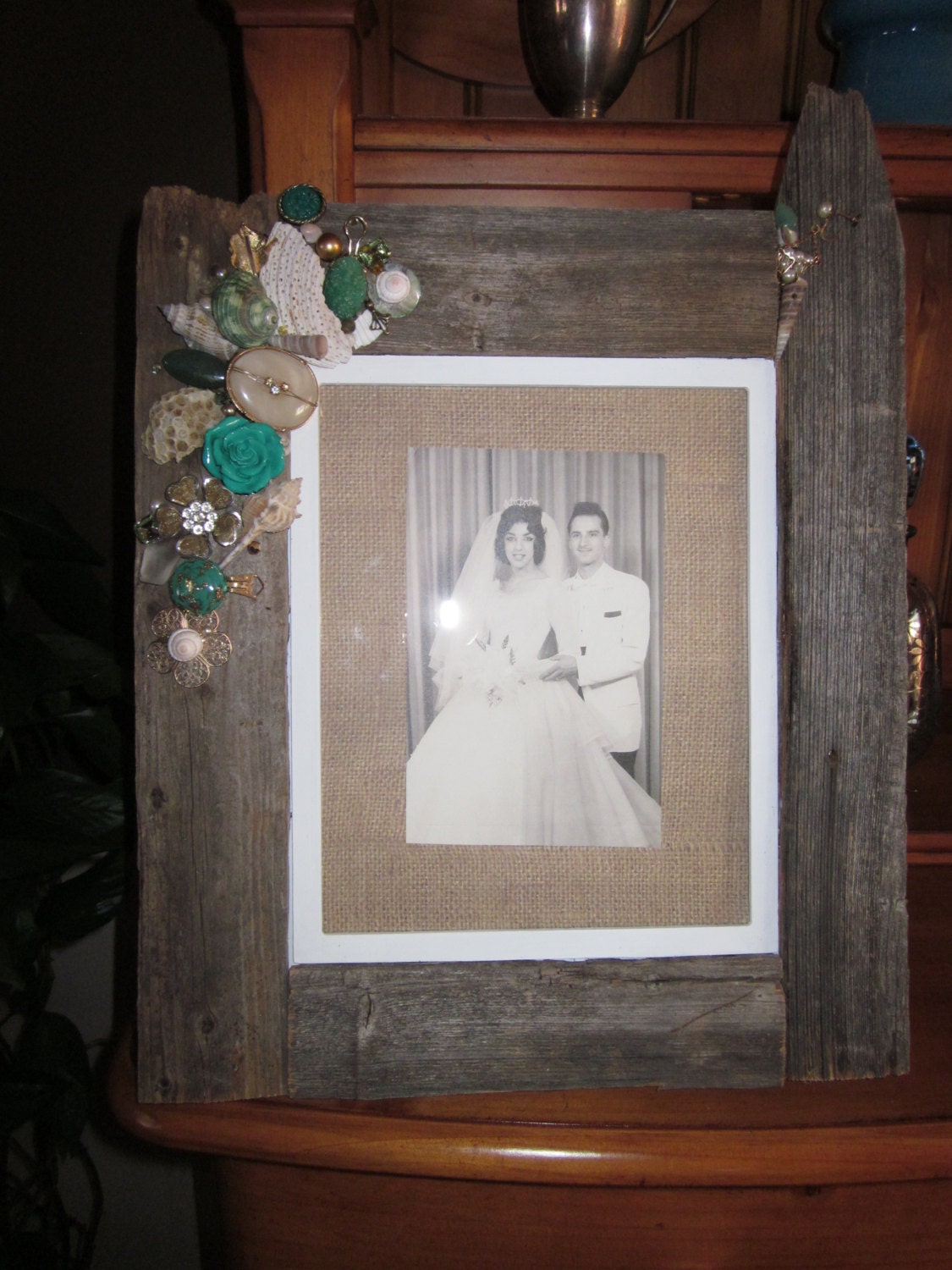 Rustic Refined...Beach Wedding Picture Frame by SeeHaven on Etsy