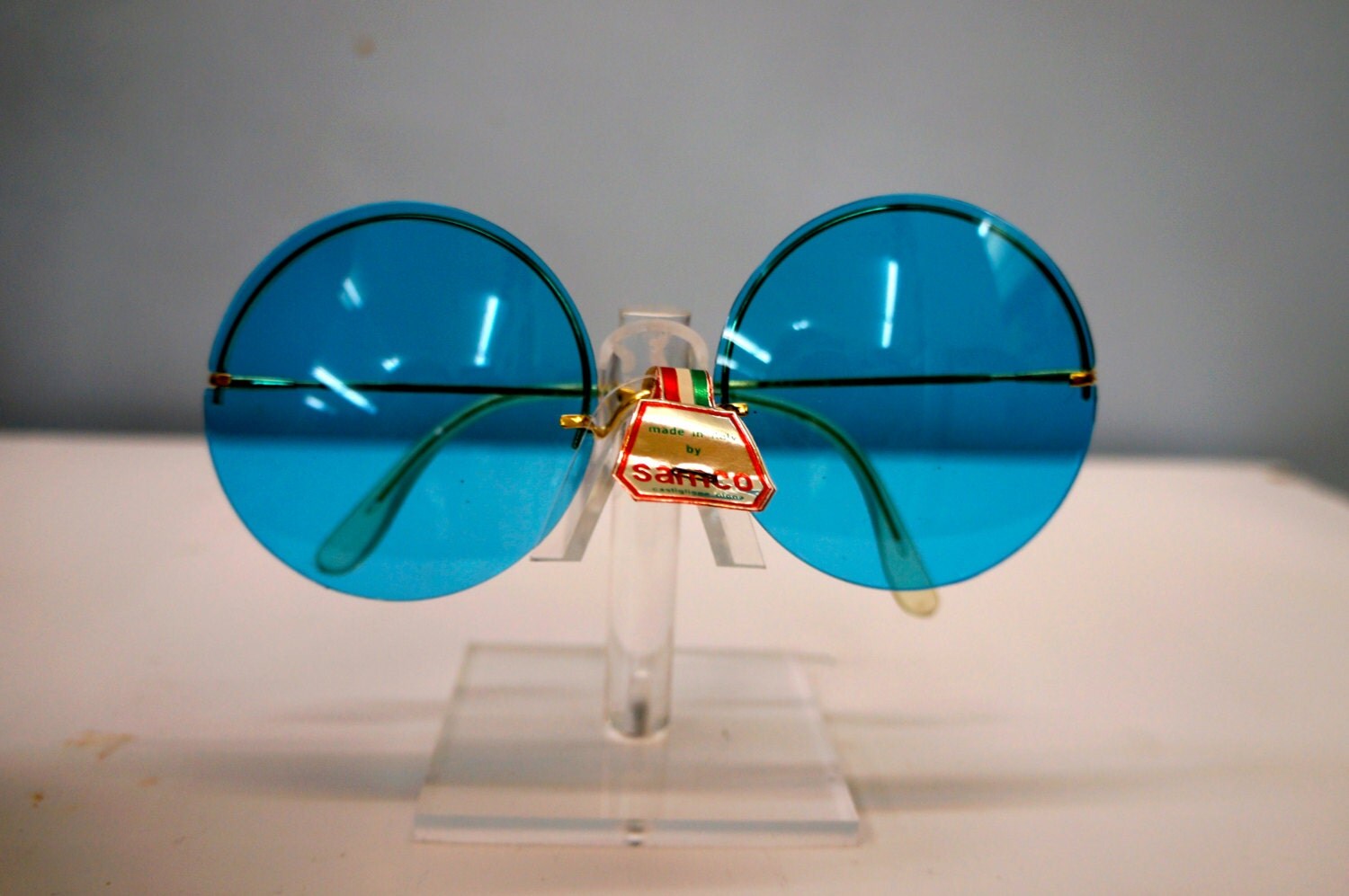 1960s Mod Large Round Colored Changeable Lens Sunglasses