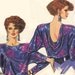 McCall's 80s Sewing Pattern Draped Blouse Cowl Neck Shirt Low Neckline Long Sleeves Sleeveless Back Drape Top Plus Size Bust 40