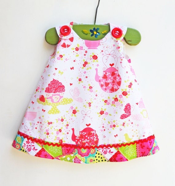 Tea Party Dress Baby Girl Clothing Todller by KKchildrendesigns