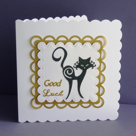Hand made Good Luck card featuring a lucky by pollypurplehorse