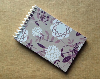 UPCYCLED NOTEBOOK FLOWER tissue box recycled spiral bound journal