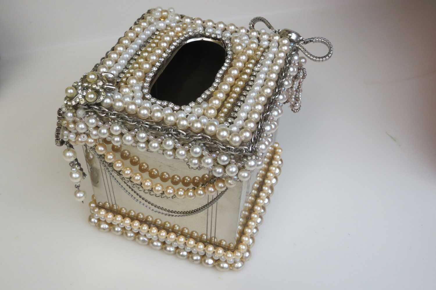 Custom Embellished Jeweled Decorative Jewelry covered PEARL